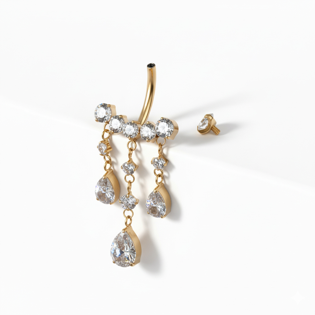 Titaanist nababarbell rippuvate juveelidega