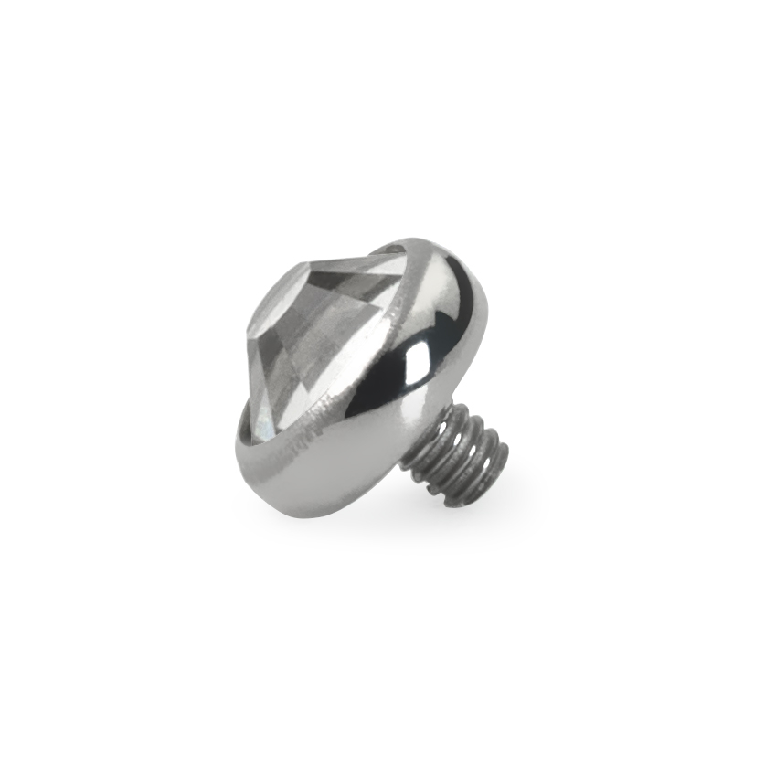 Titaanist dermal anchor kivikesega