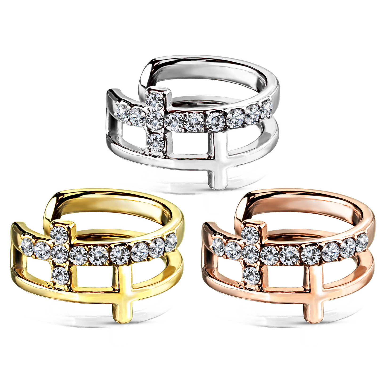 Kõrva mansett topelt ristiga