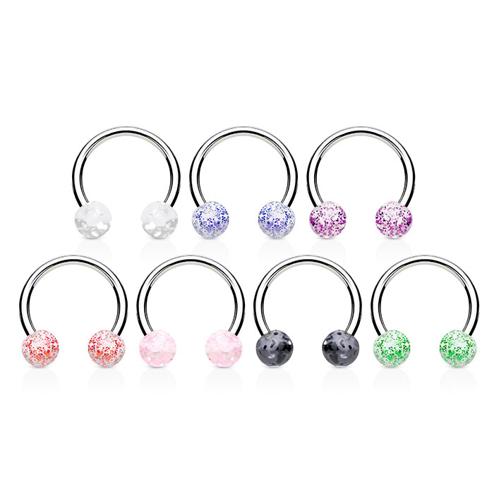 Hobuseraua kujuline neet värviefektidega kuulikestega