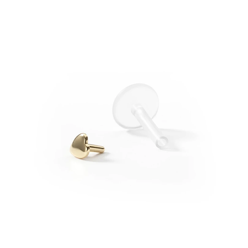 14k kullast labret neet südamekesega