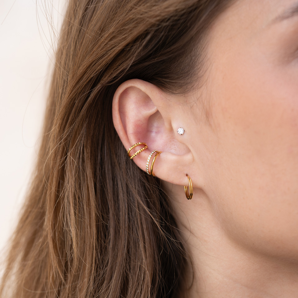Titaanist push-in labret küüniskinnitusega kivikesega