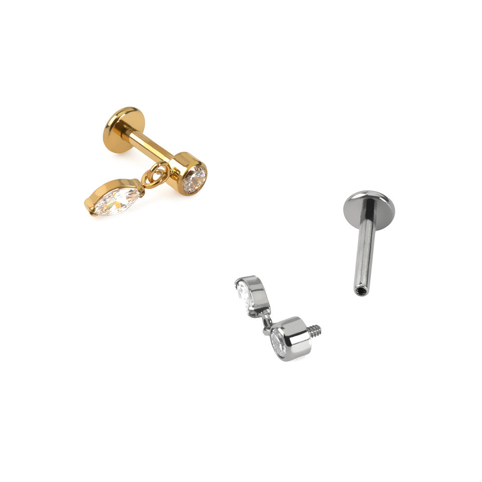 Titaanist labret markiisi ripatsiga