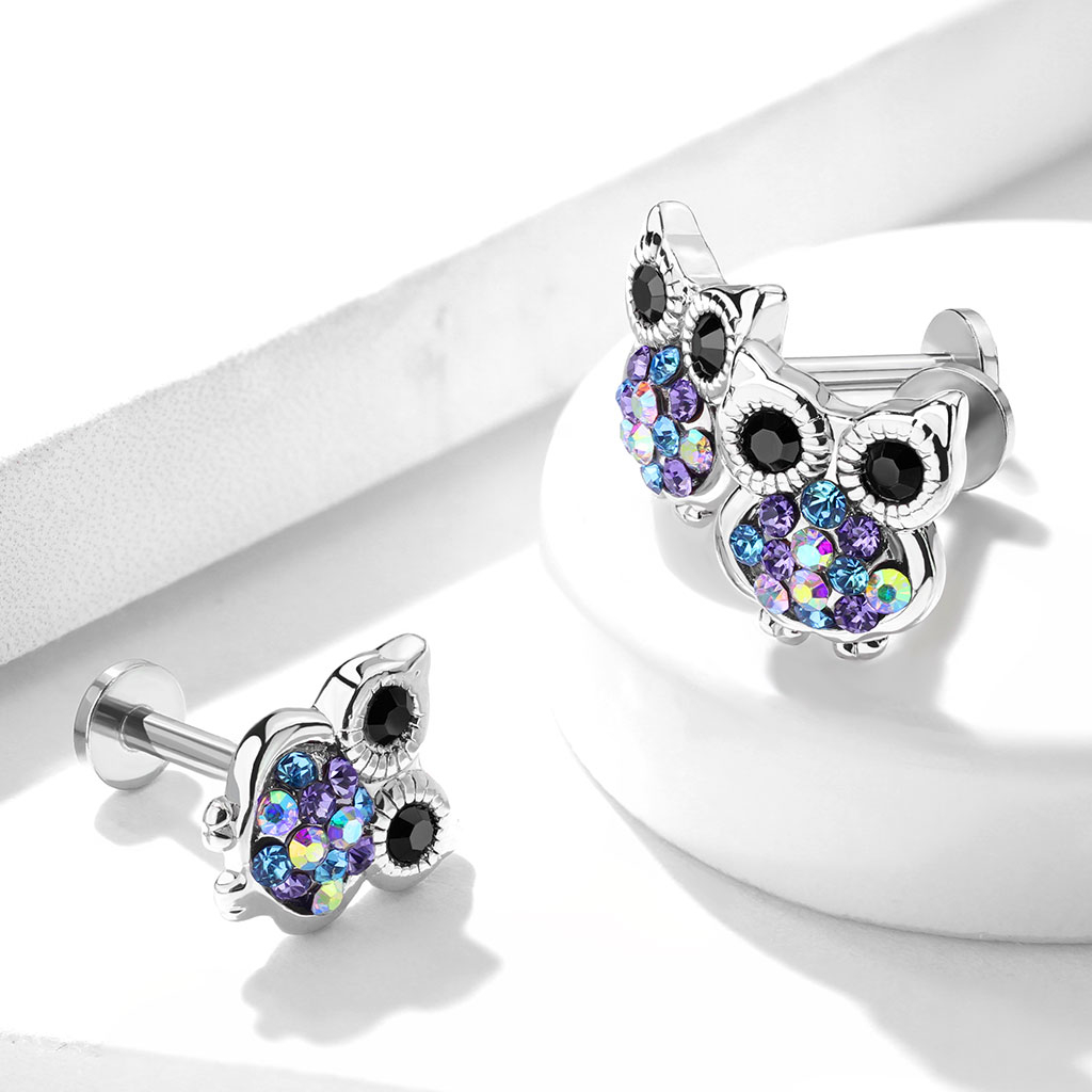 Sisekeerme ja öökulli kaunistusega labret