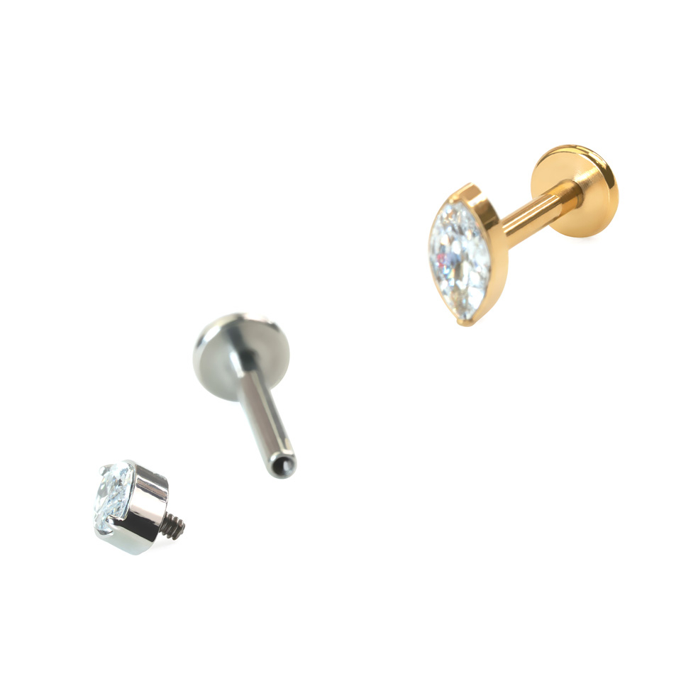 Titaanist labret markiisi kiviga