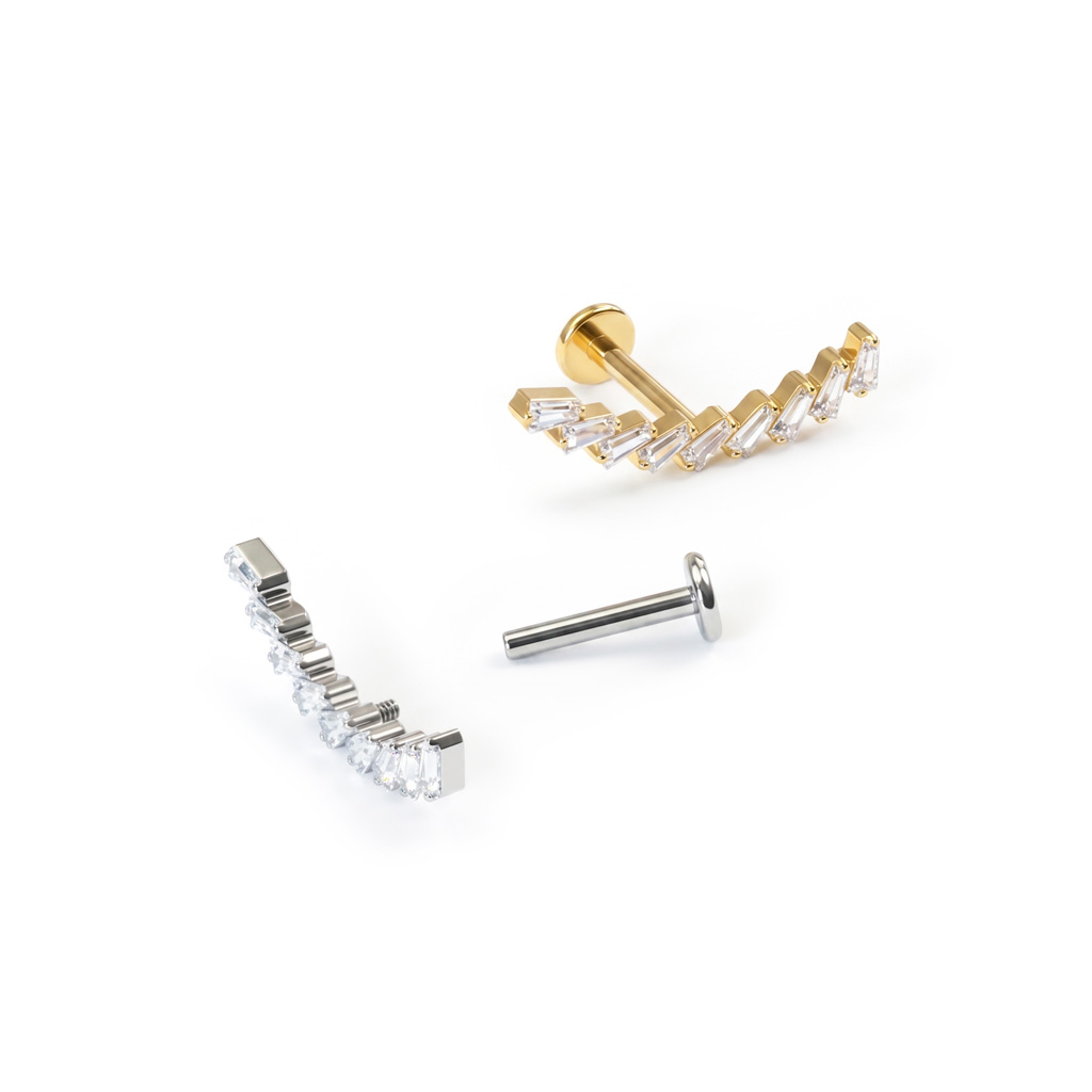 Titaanist labret kividest kaarega