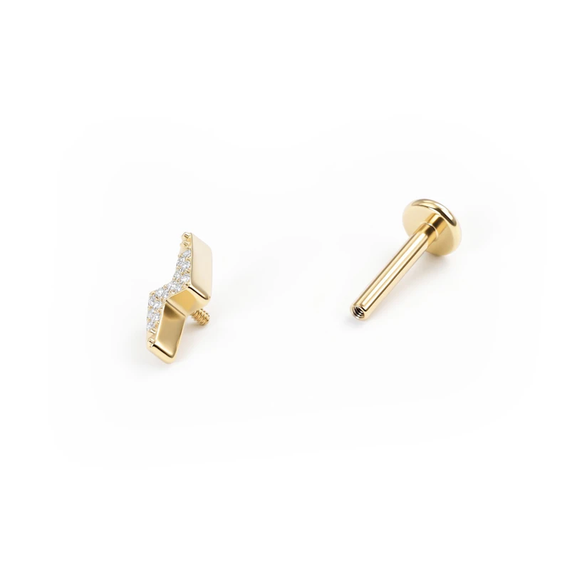 Välguga titaanist labret kividega