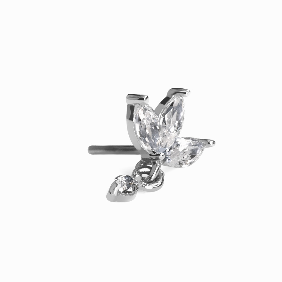 14k kullast lootoslille ja ripatsiga push-in top