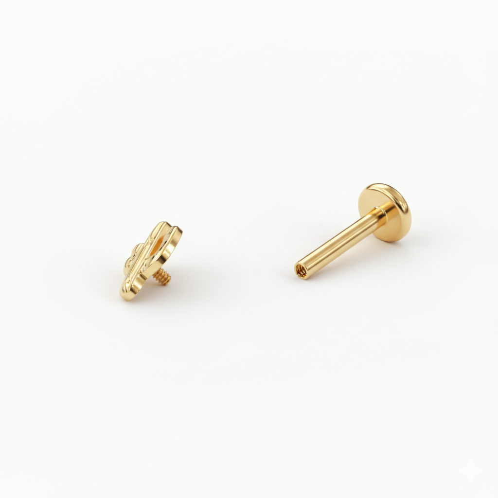Kaktusega titaanist labret