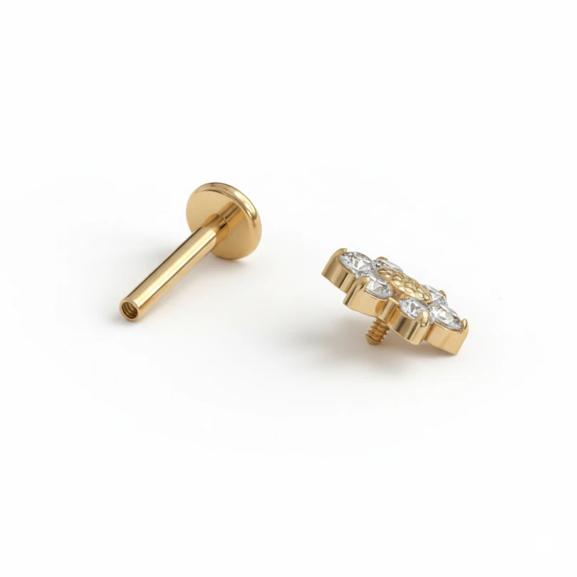Karikakraga titaanist labret