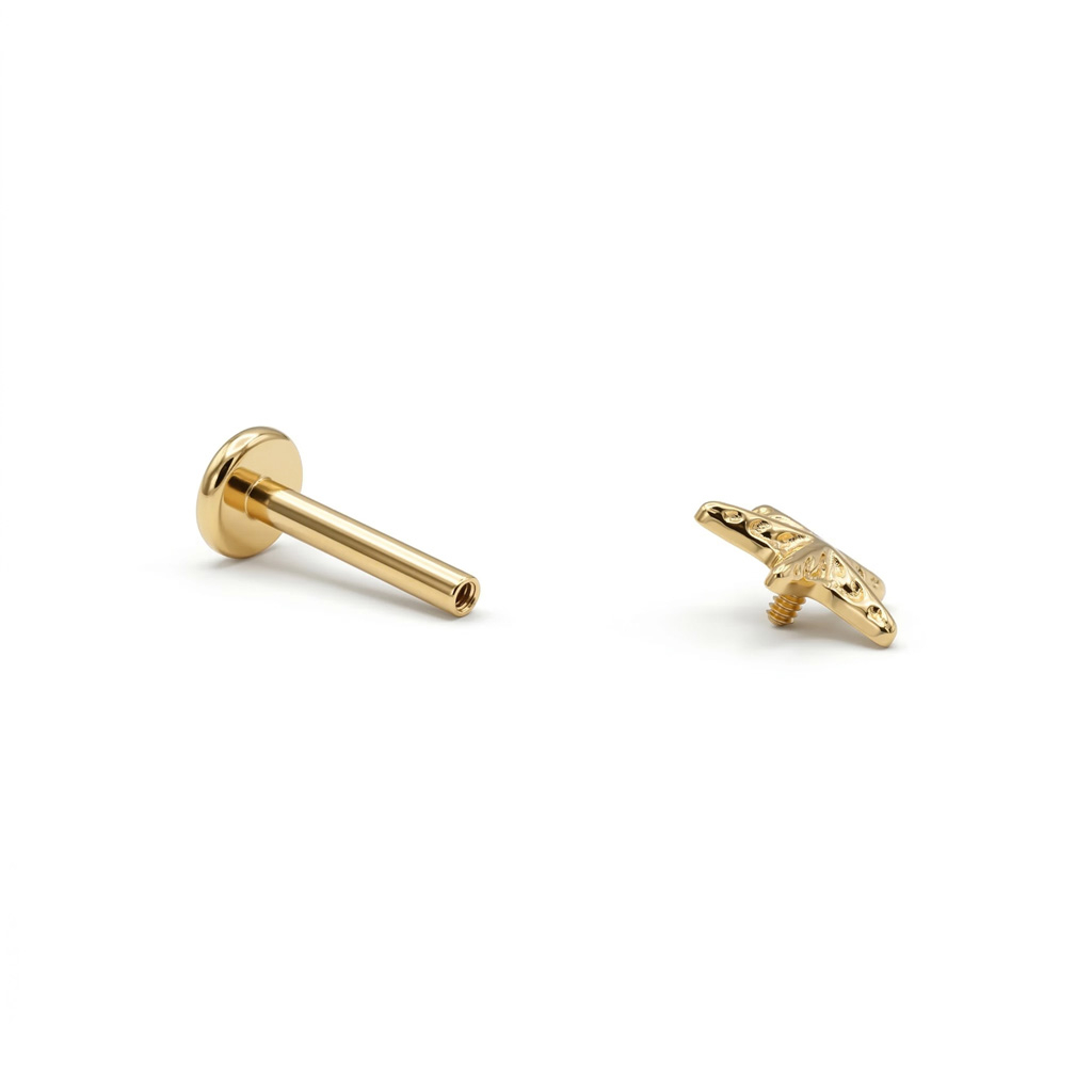 Titaanist meritähega labret