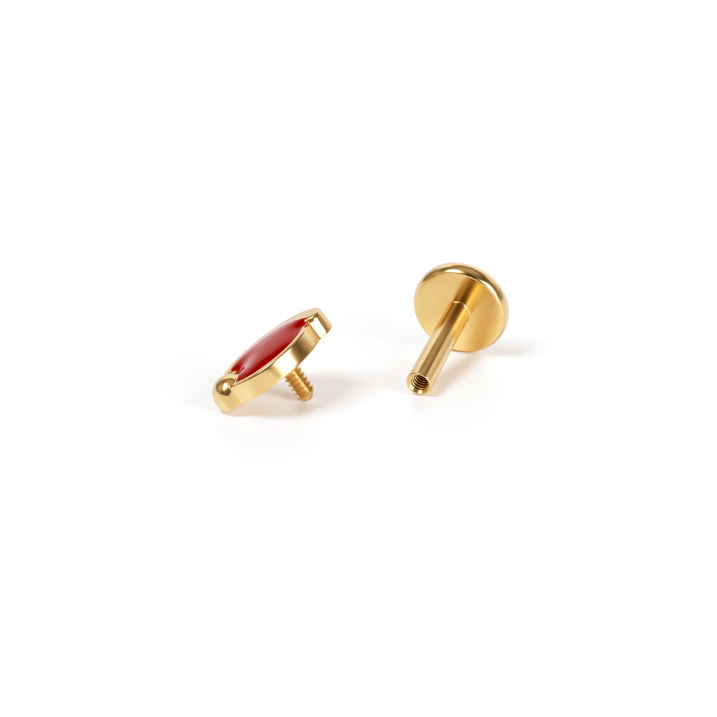 Titaanist päkapikumütsiga labret