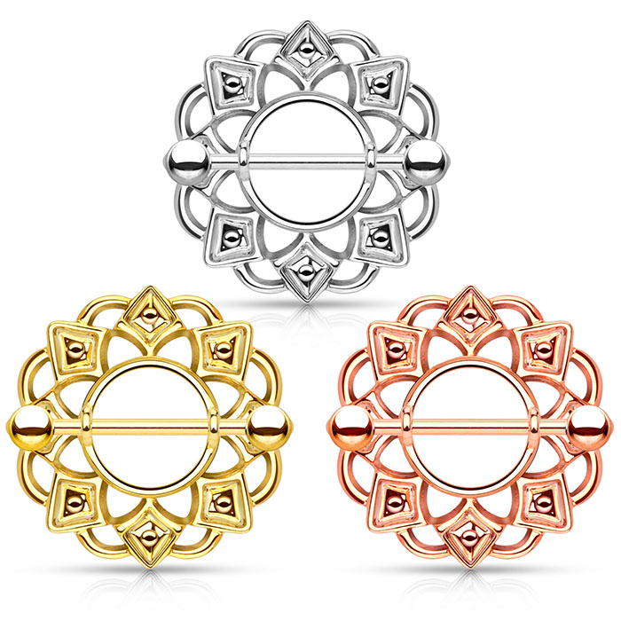 Nibukilp kaunistatud pitsilise mustriga