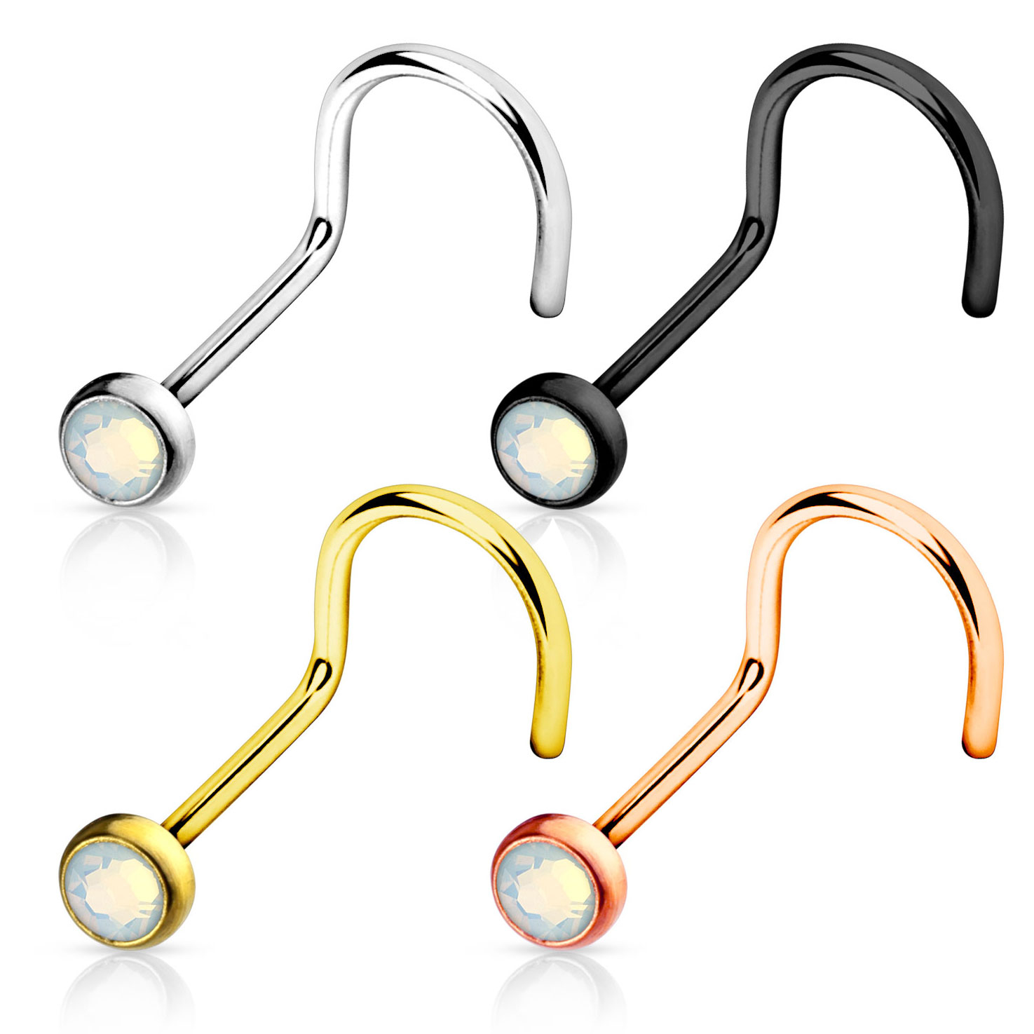 Ninaehe, eri värvitoonides ja opaal kivikesega