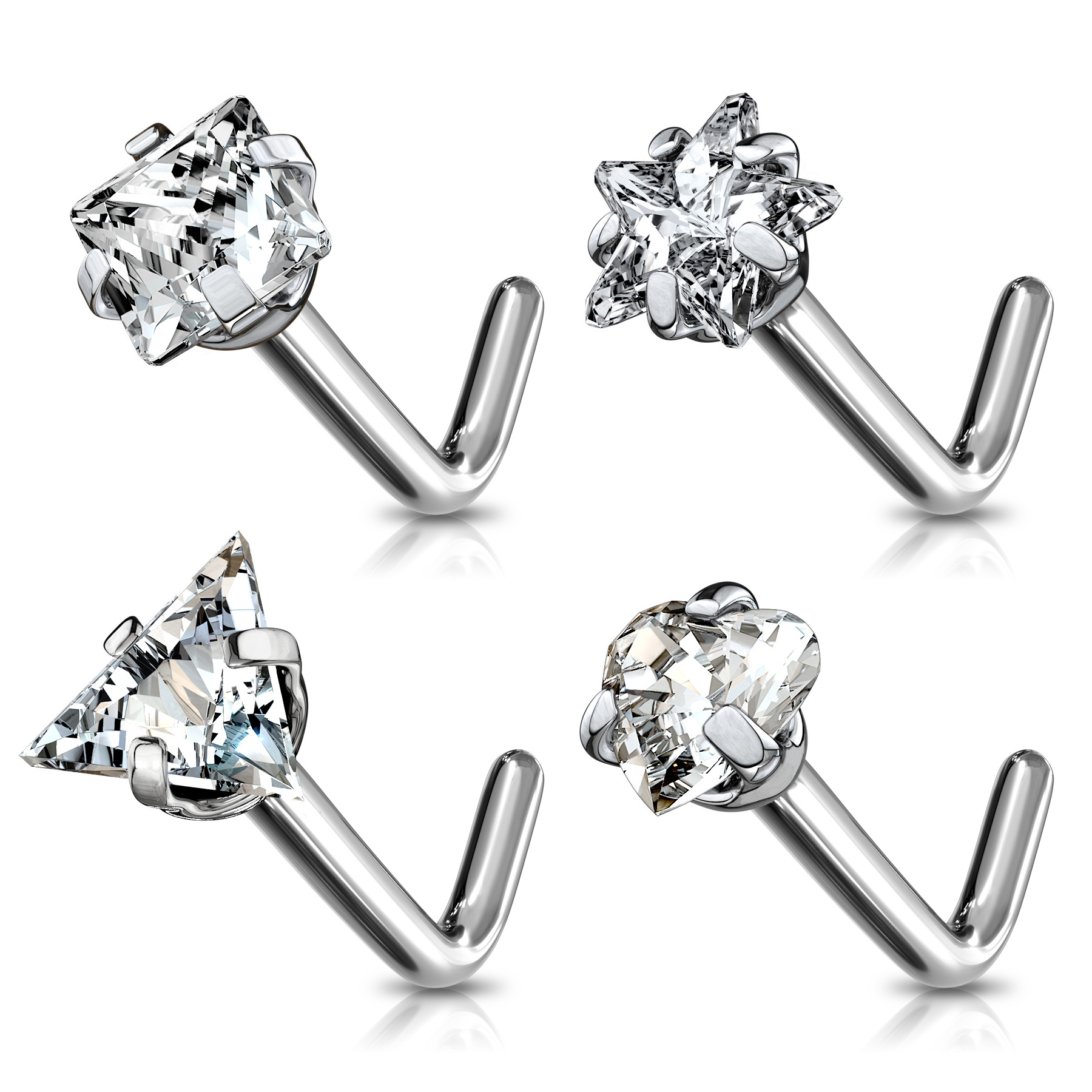 Titaanist ninaneet erinevate kivikestega