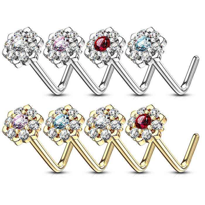 14-k kullast ninaneet kivikestest vesiroosikesega