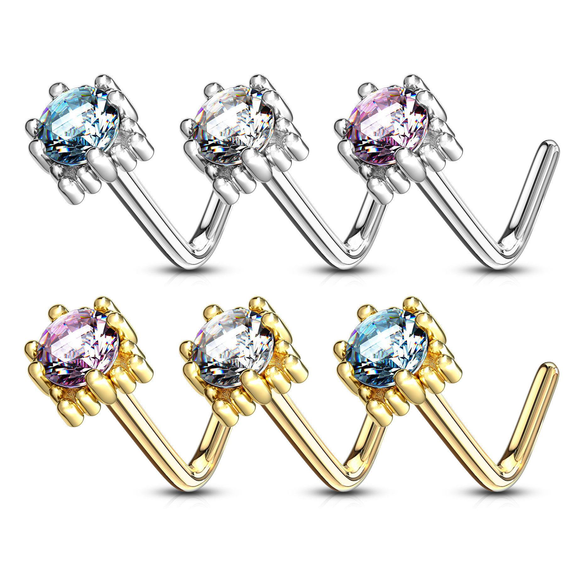 14-k kullast ninaneet nelinurkse kaunistusega