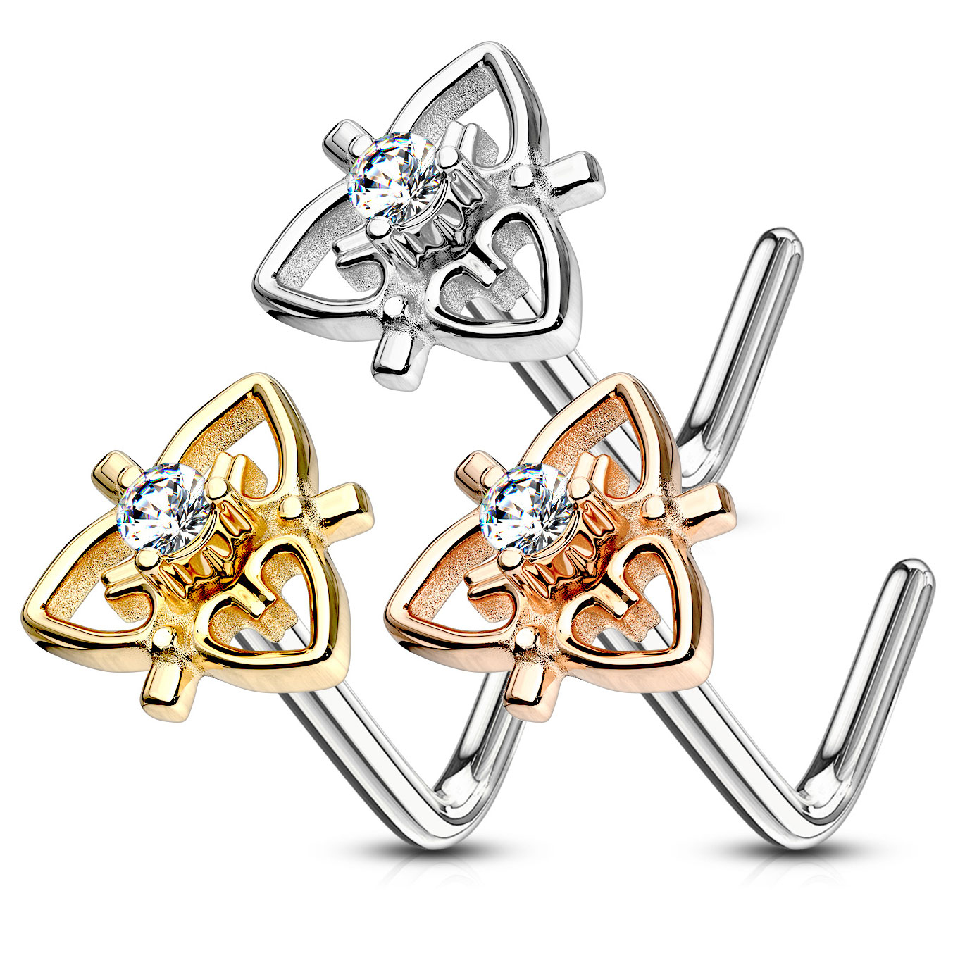 Ninaneet filigraansete südamete ja kivikesega