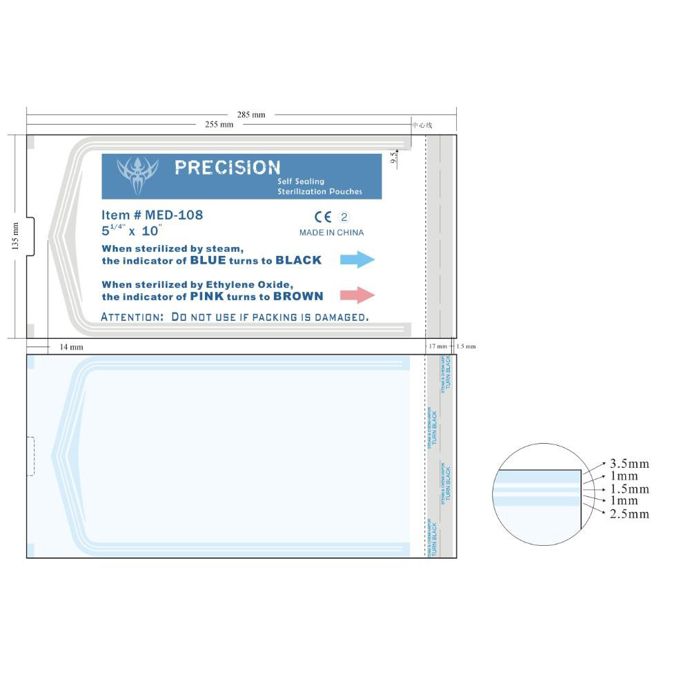 Isesulguvad ja tihendiga steriilsed kotikesed