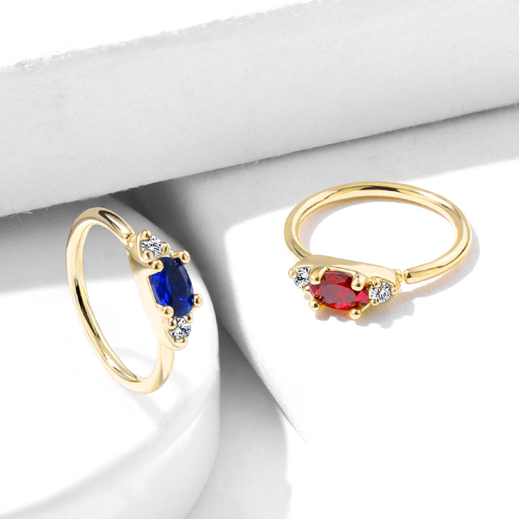 Erinevates toonides rõngasneet ovaalse kiviga