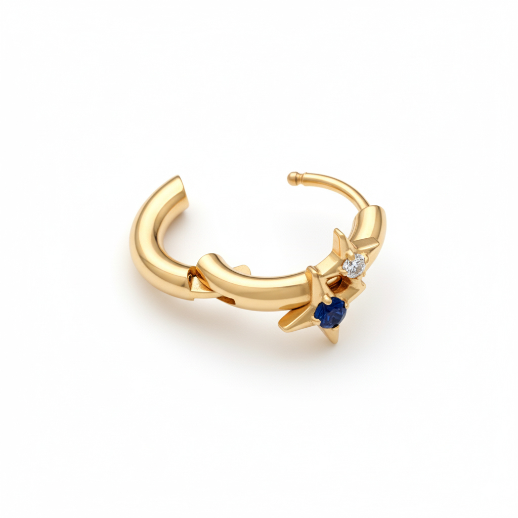 Titaanist rõngas kahe tähega